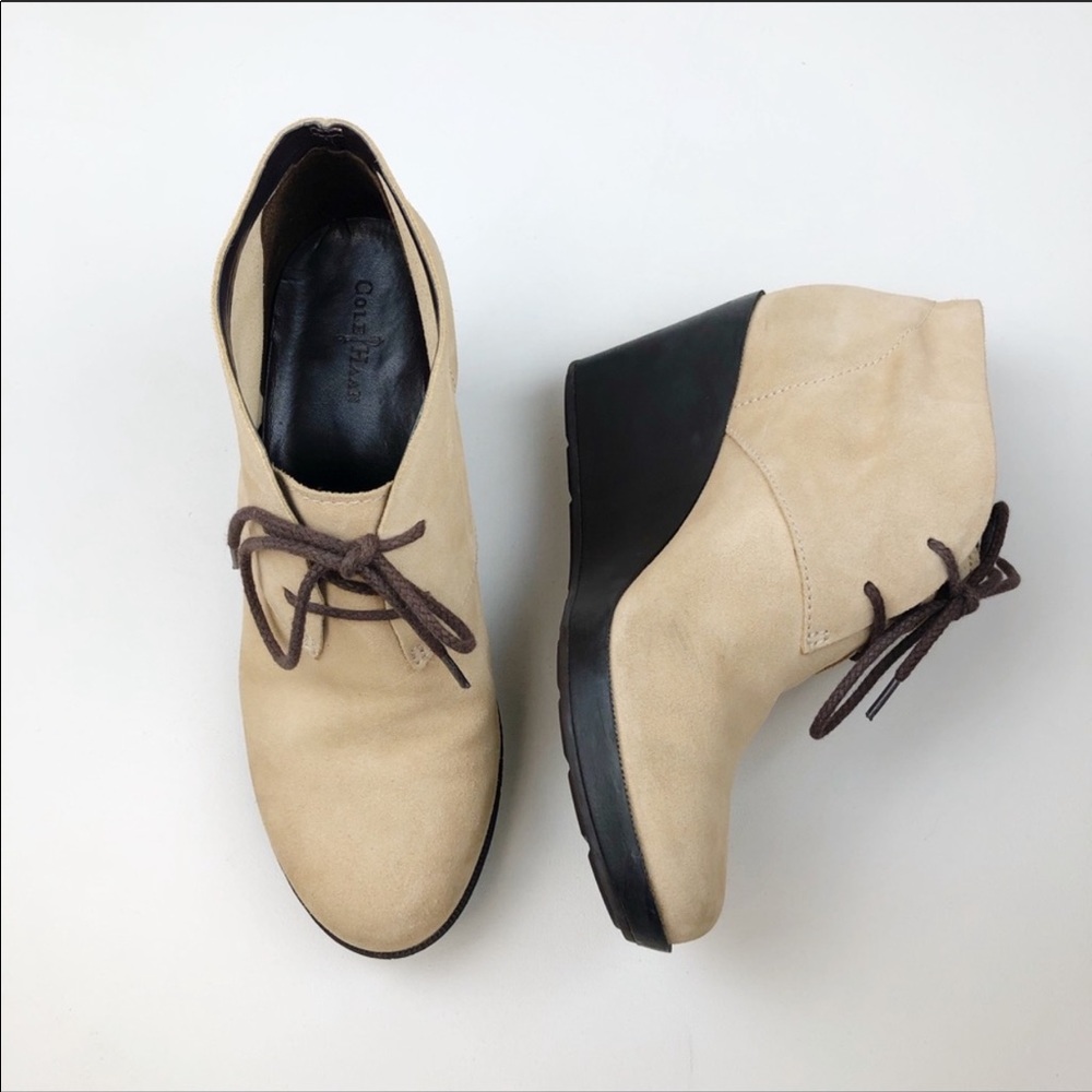 Cole Haan Britt Chukka Tan Suede Booties Size 9